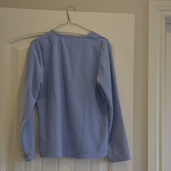 Light Blue Denver Hayes Fleece Long Sleeve Shirt - Picture 2 of 2